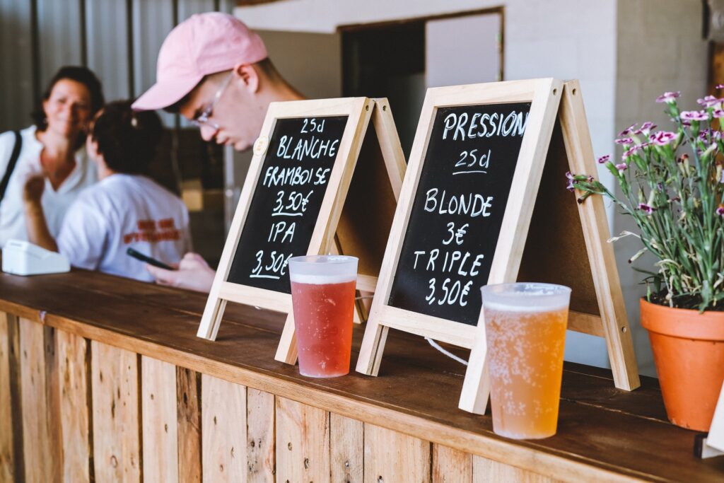 Blonde et blanche framboise de la Brasserie Paladin